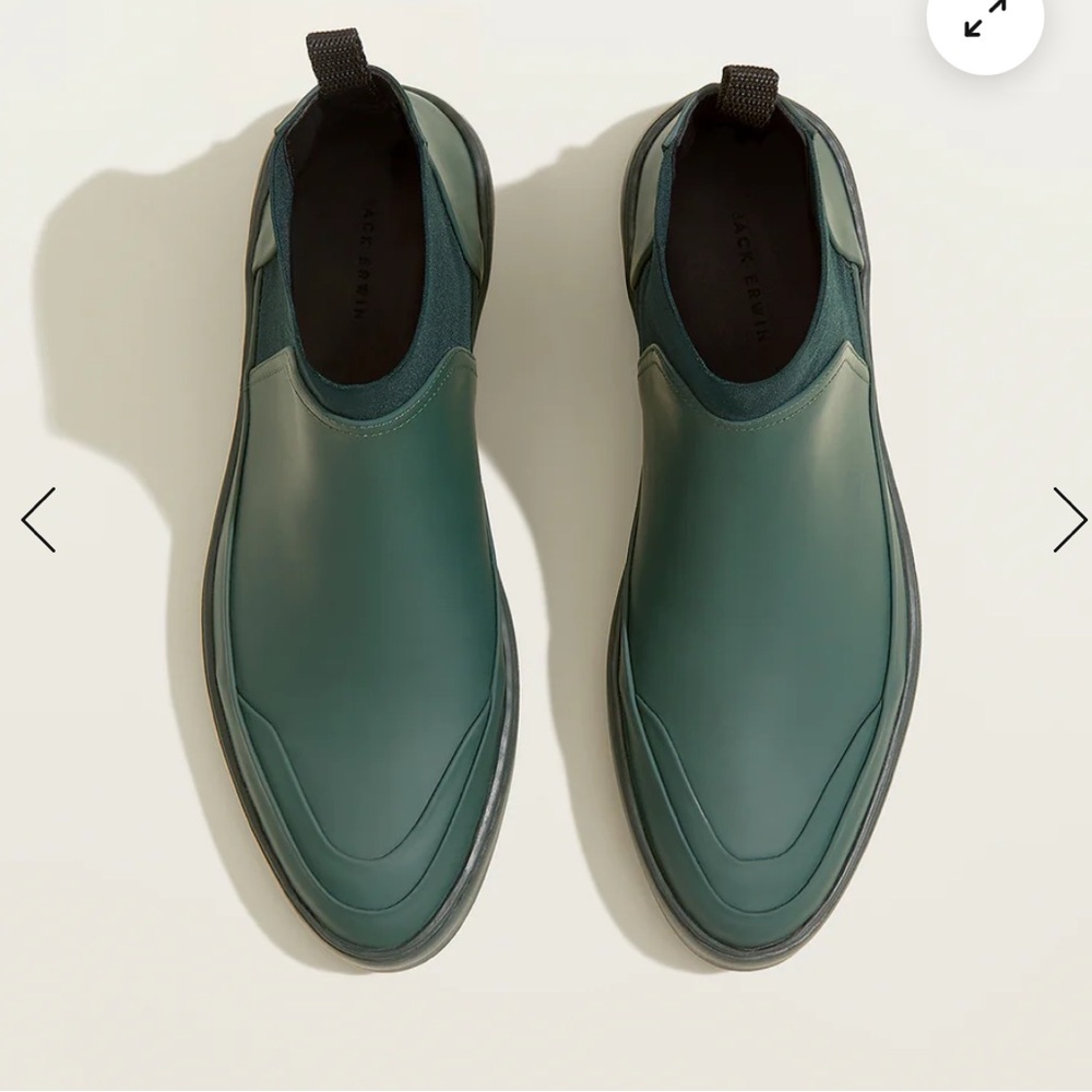 Jack Erwin Women’s Thea Chelsea Boot in Pine Green Gum Leather size 8